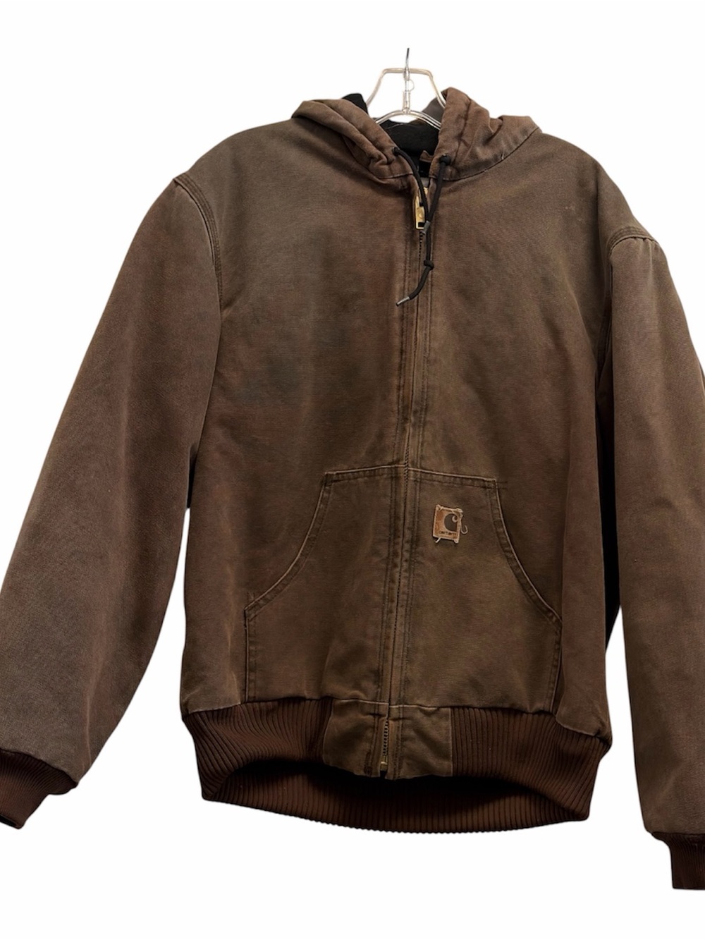 Vintage Y2K Carhartt Quilted Lined Artic Hooded Canvas Jacket Medium J130 CHT